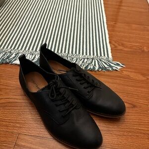 Lucky Brand Black Leather Oxfords